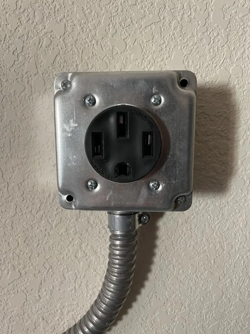 NEMA 14-50 outlet installed for Smart Home Electrical in Gulf Shores